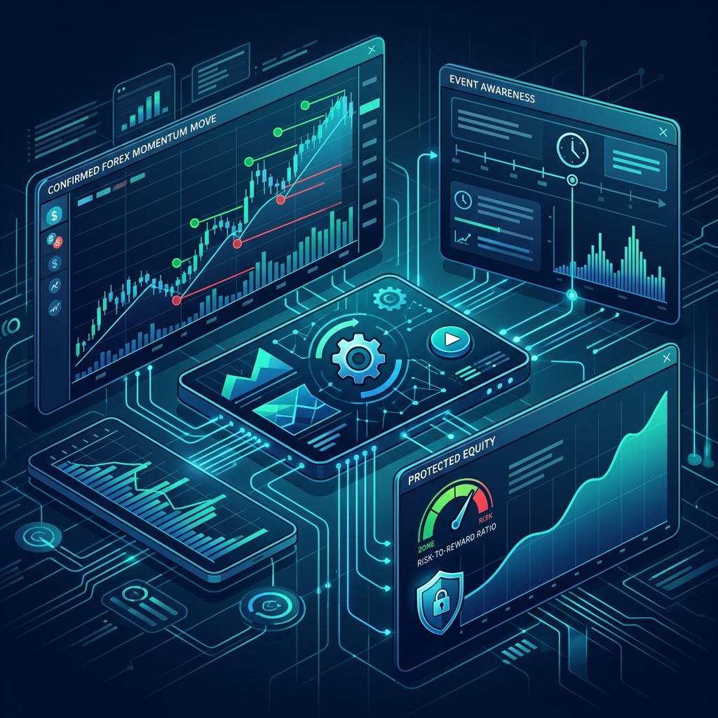 Alpha Capital Group automated trading platform setup for a Momentum EA