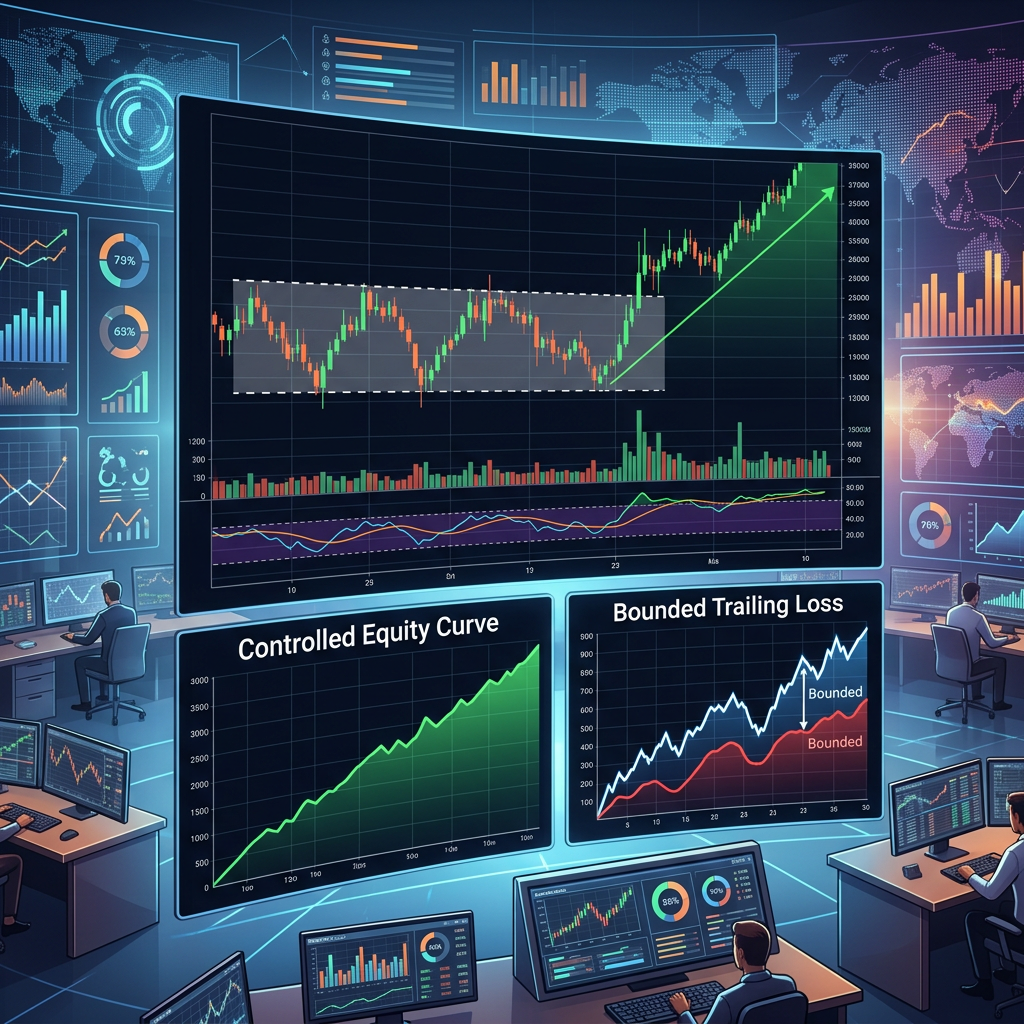 Apex Trader Funding Futures Breakout EA controlled performance testing visual
