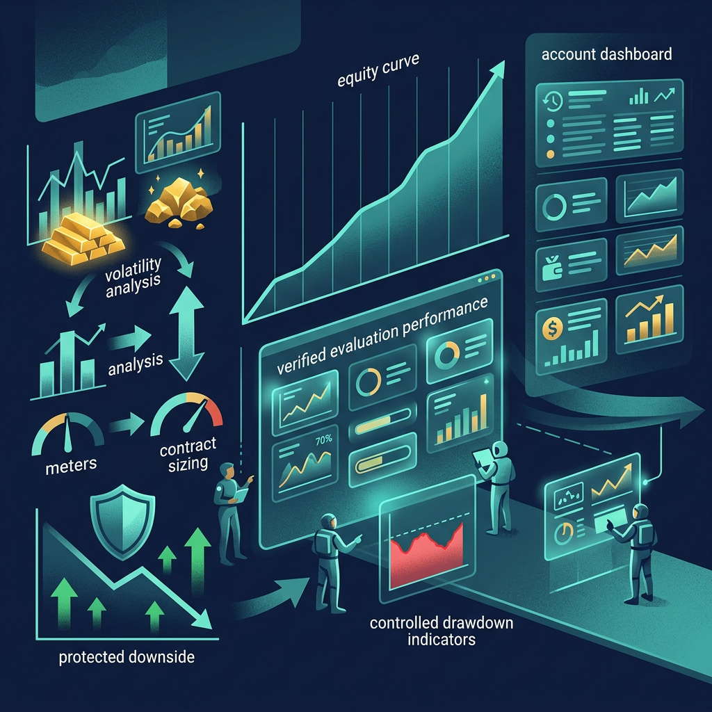 Apex Trader Funding Gold Futures EA evaluation performance review