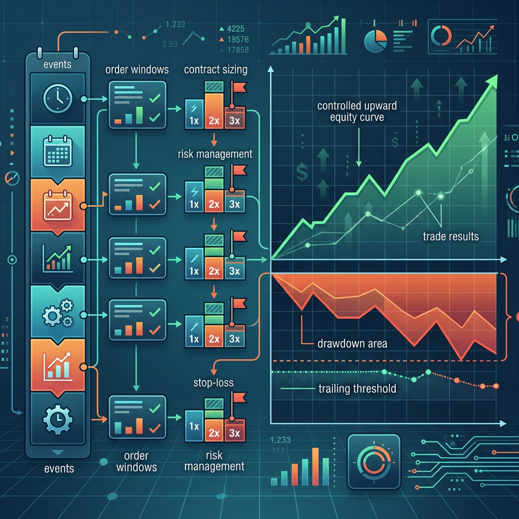 Apex Trader Funding Futures News EA controlled performance testing visual