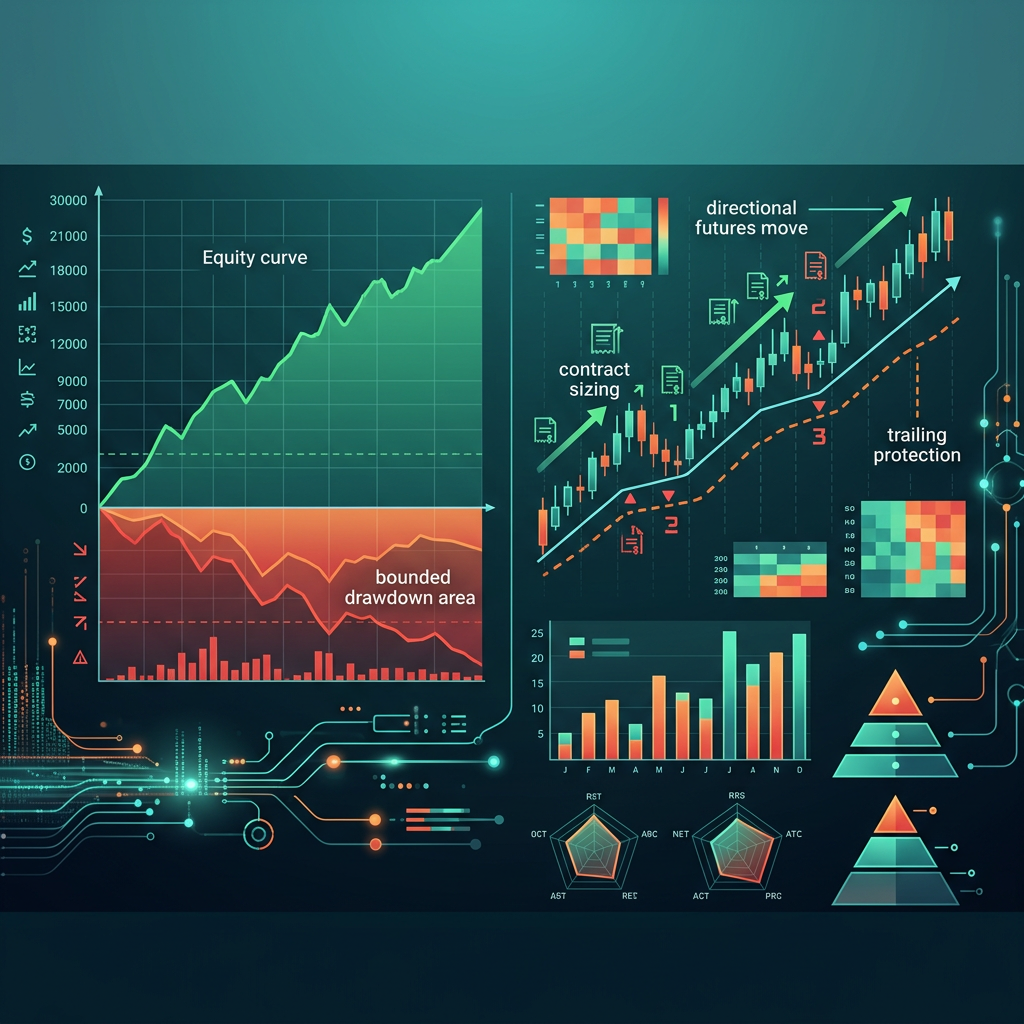 Apex Trader Funding Futures Trend Following EA controlled performance testing visual