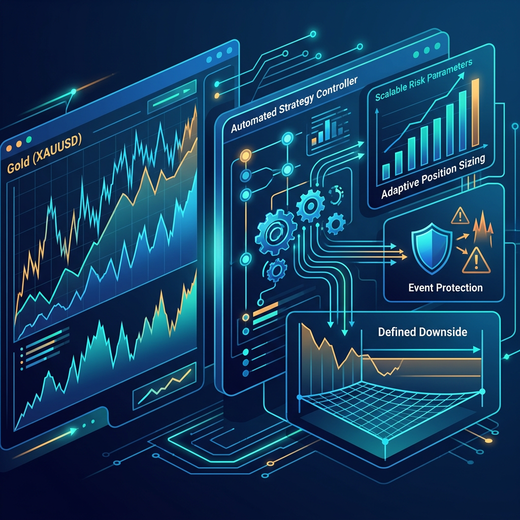 E8 Funding automated trading platform setup for a Gold XAUUSD EA