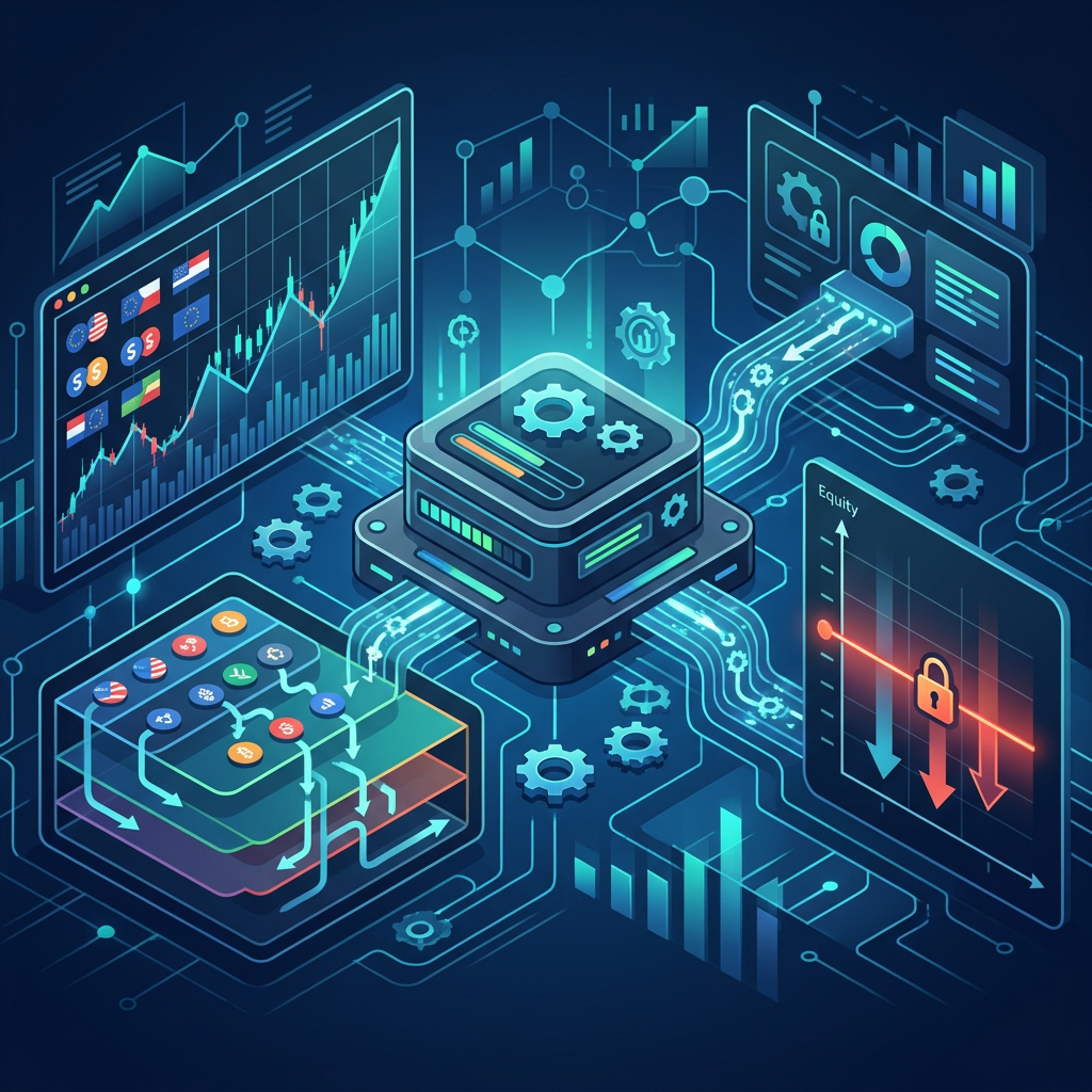 E8 Funding automated trading platform setup for a Forex Grid EA