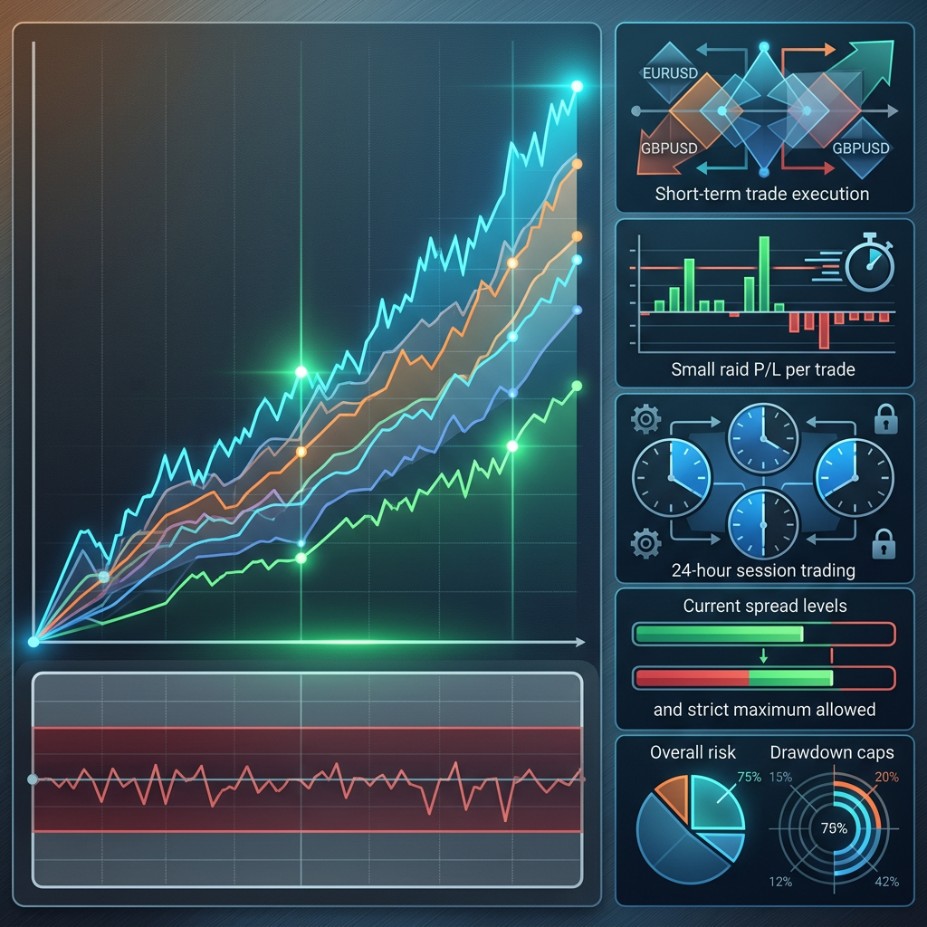 E8 Funding Scalping EA controlled performance testing visual
