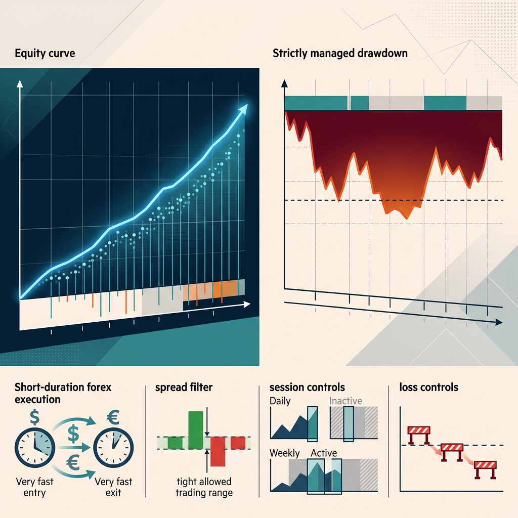 FTMO Scalping EA controlled performance testing visual