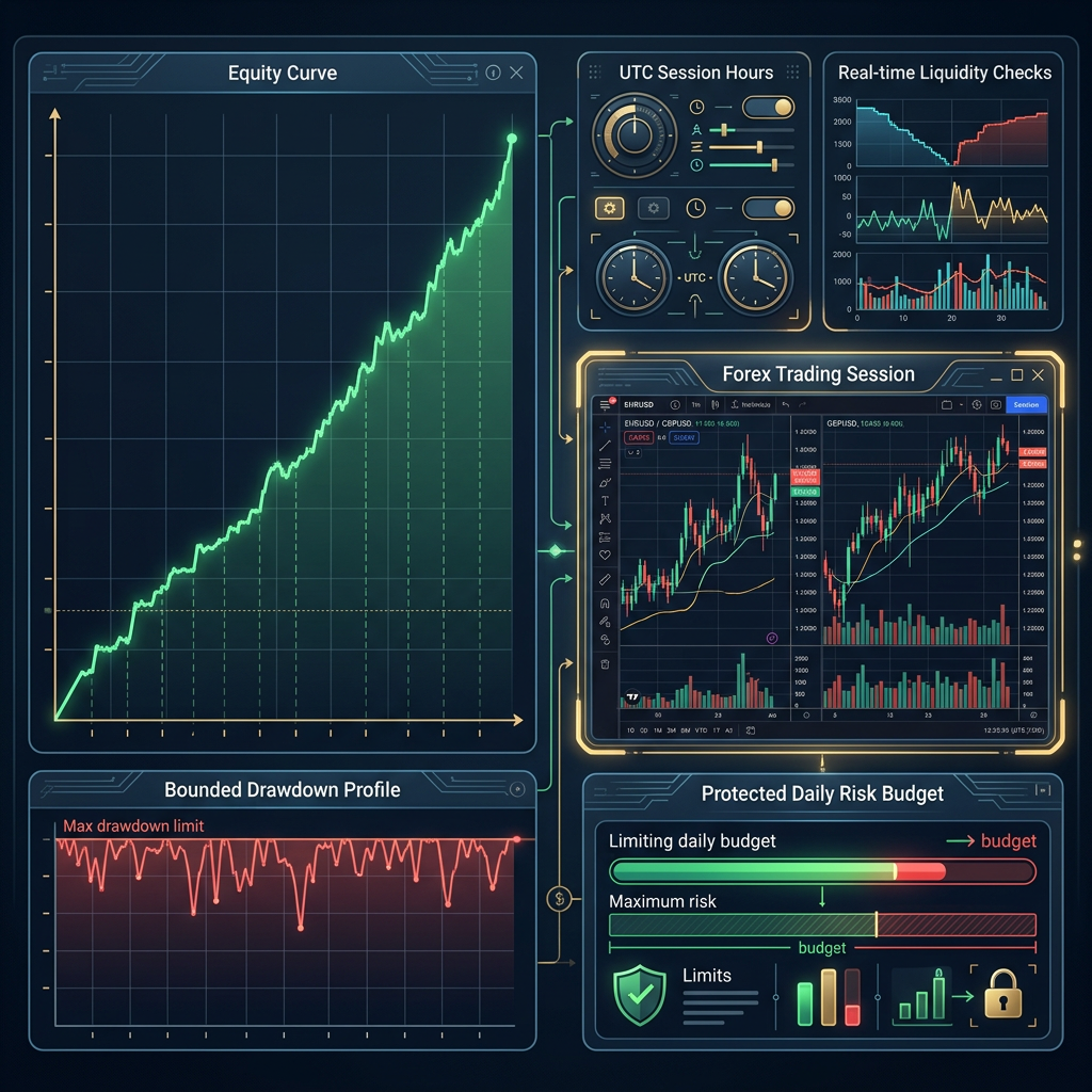 FundedNext Session Trading EA controlled performance testing visual