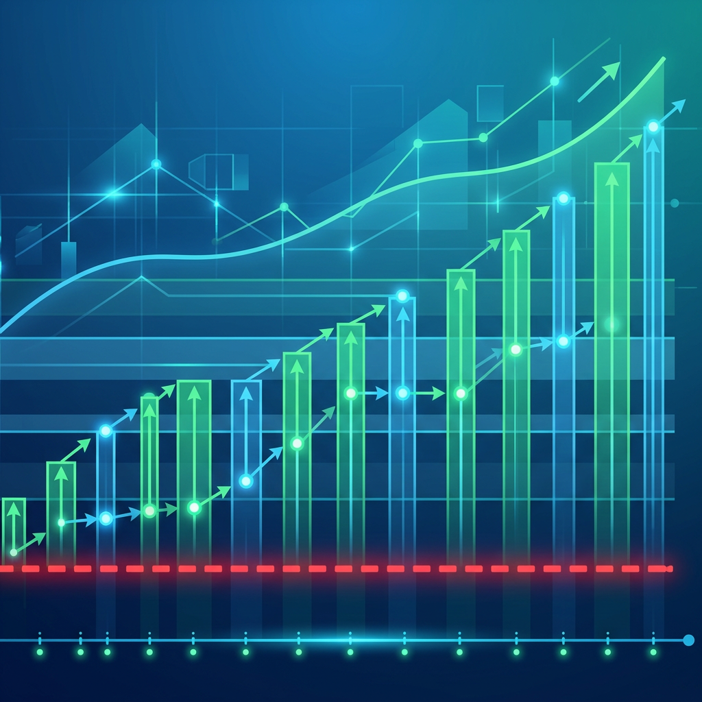 The Funded Trader Grid EA controlled performance testing visual