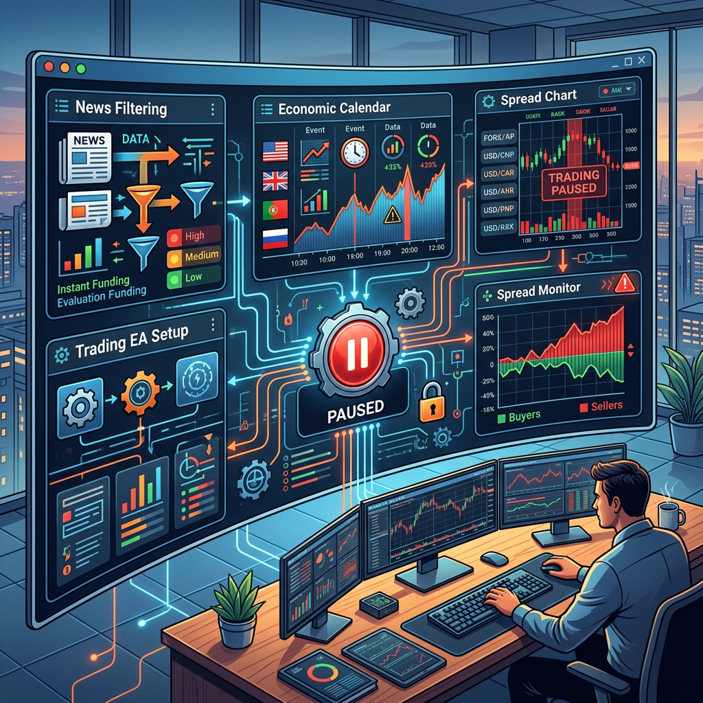 Instant Funding automated trading platform setup for a News Filter EA