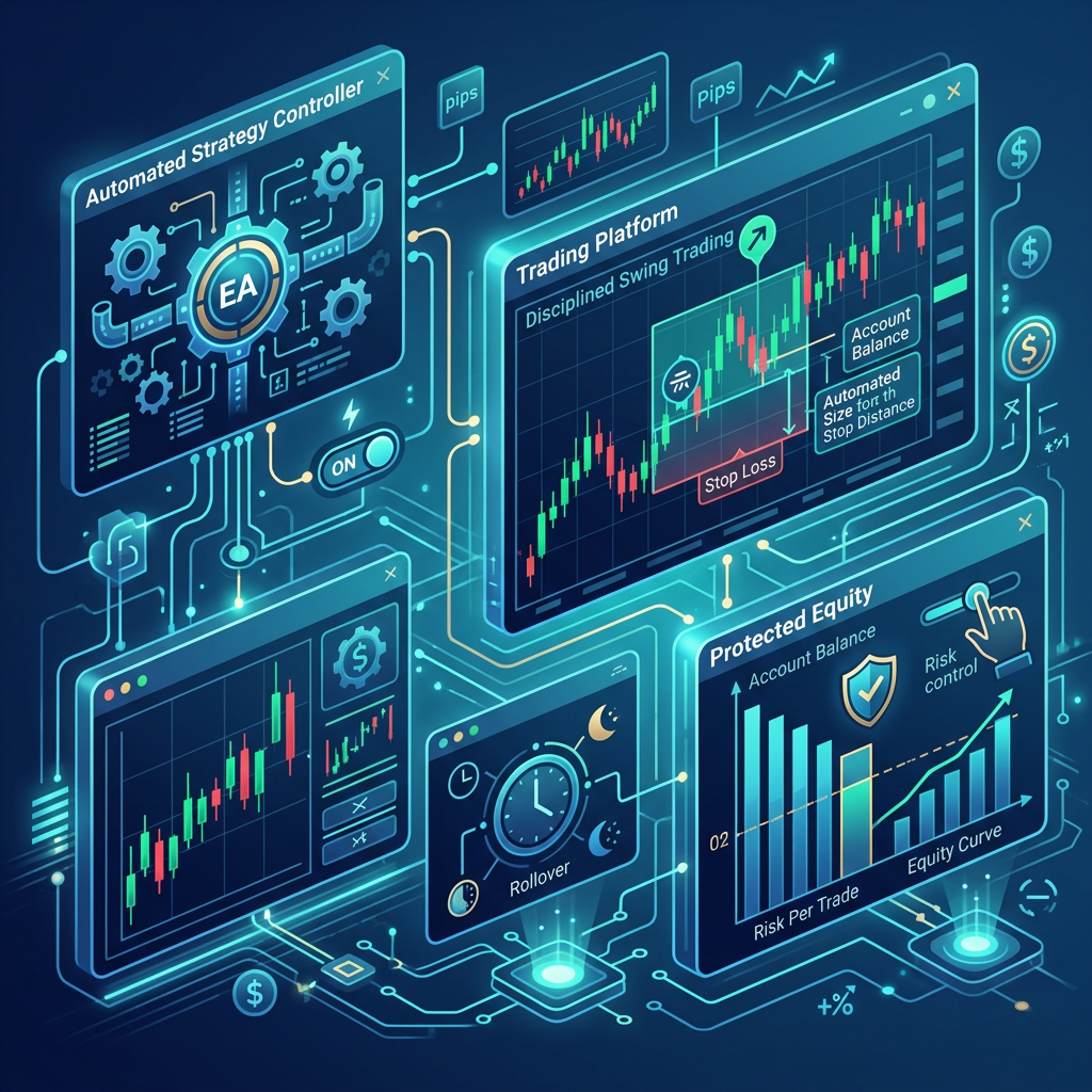 The5ers automated trading platform setup for a Swing Trading EA