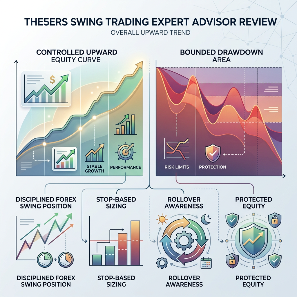 The5ers Swing Trading EA controlled performance testing visual