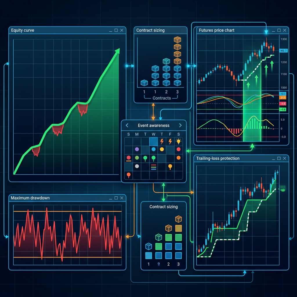 Topstep Momentum Futures EA controlled performance testing visual