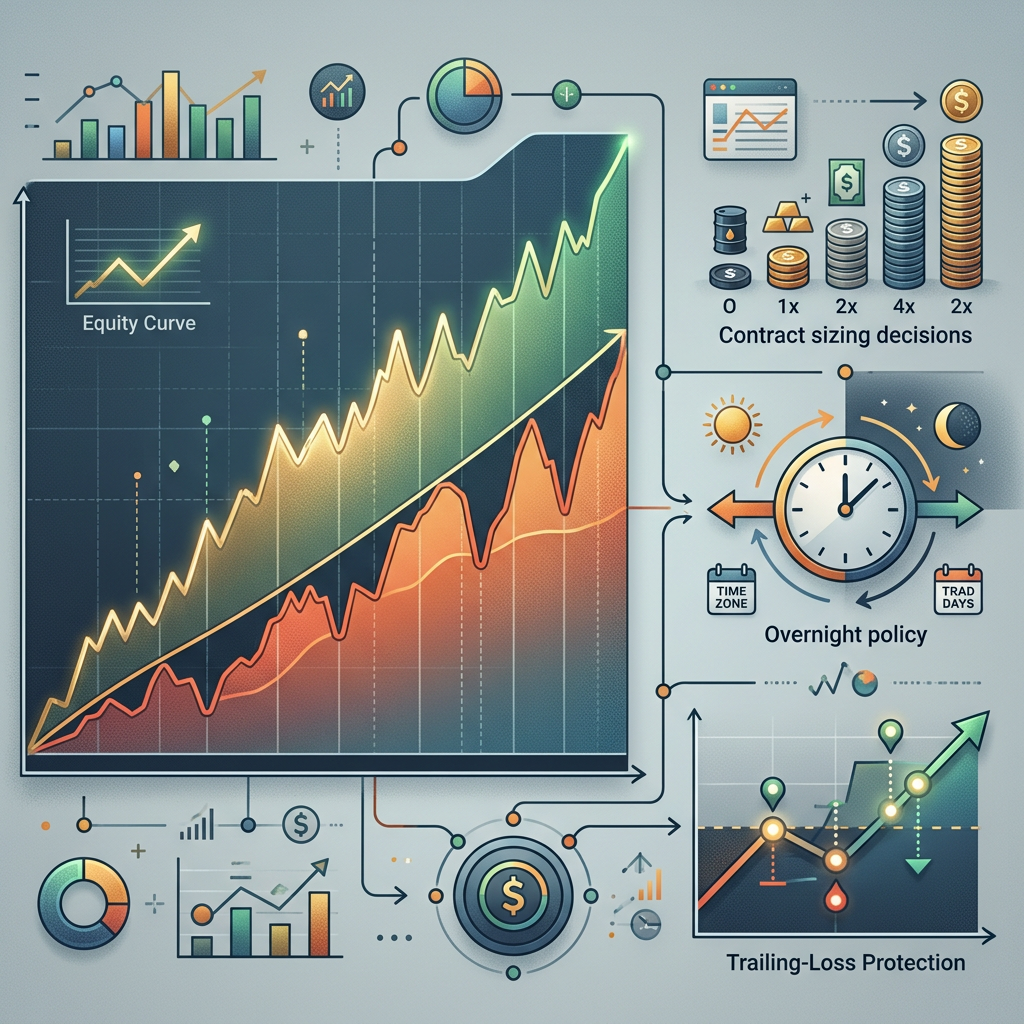 Topstep Swing Futures EA controlled performance testing visual